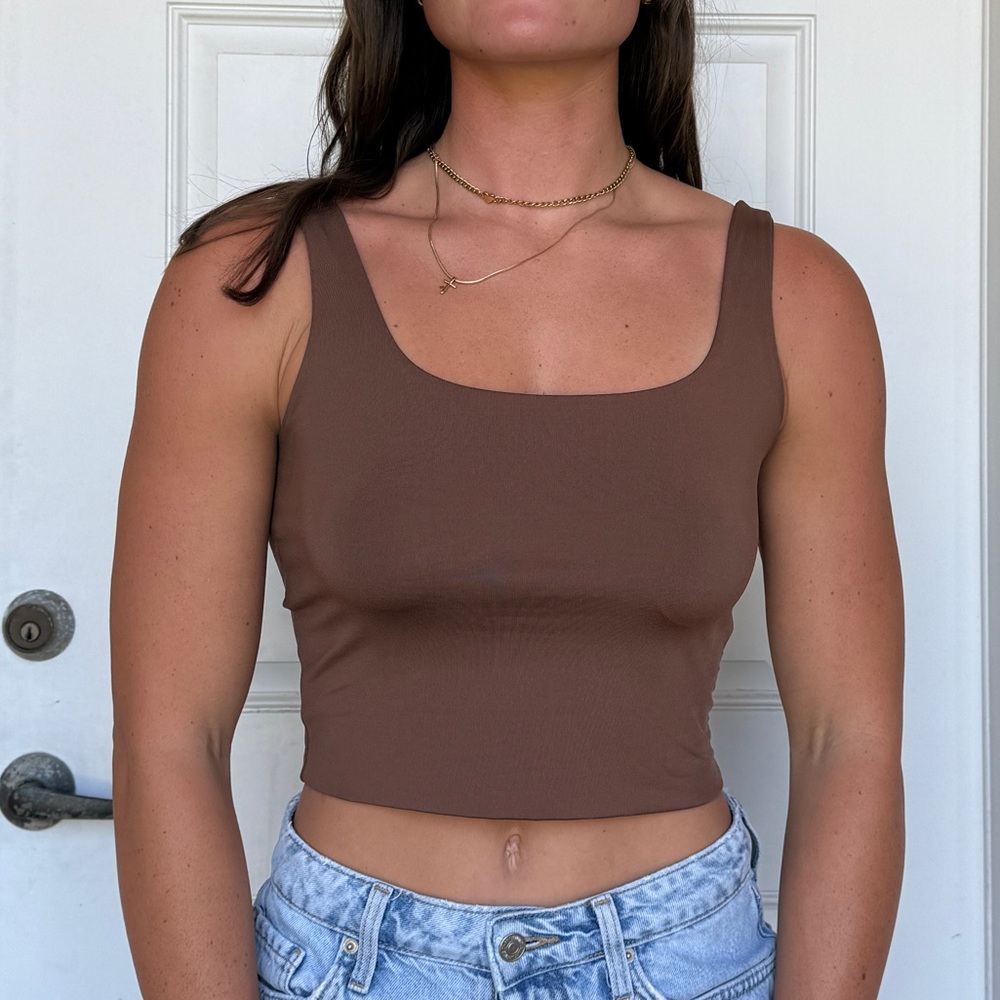 Brown Women's Crop Top